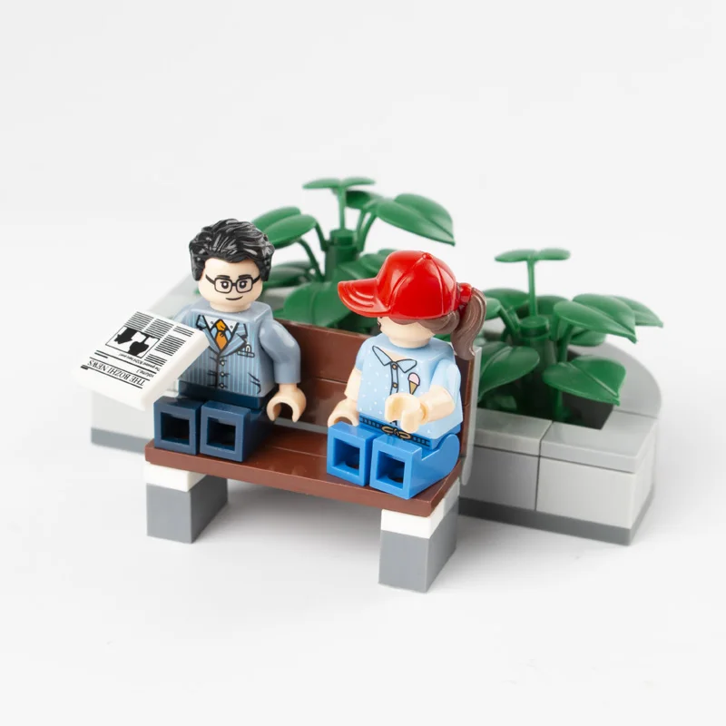 

MOC Building Blocks City Accessries Garden Park Bench Street Parterre Plants Block Set DIY Toys For Kids Bricks Compatible D062