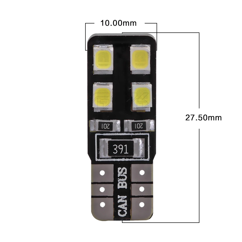 10 шт./лот авто светодиодный T10 светодиодный canbus 194 W5W Canbus t10 8smd 2835 Светодиодный светильник лампа без ошибок автомобиля светодиодный светильник