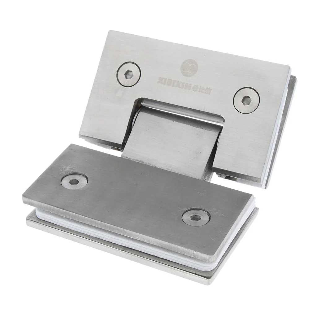 135° Mirror Finish Wall to Glass Shower Door Hinge Chrome Plated Bathroom Accessories