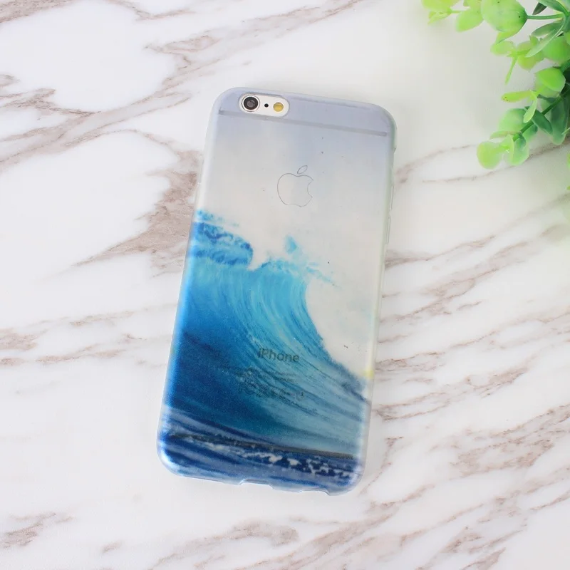 Landscape Scenery Case For Iphone 6 6S Mountain Sea Nature View Slim TPU 06