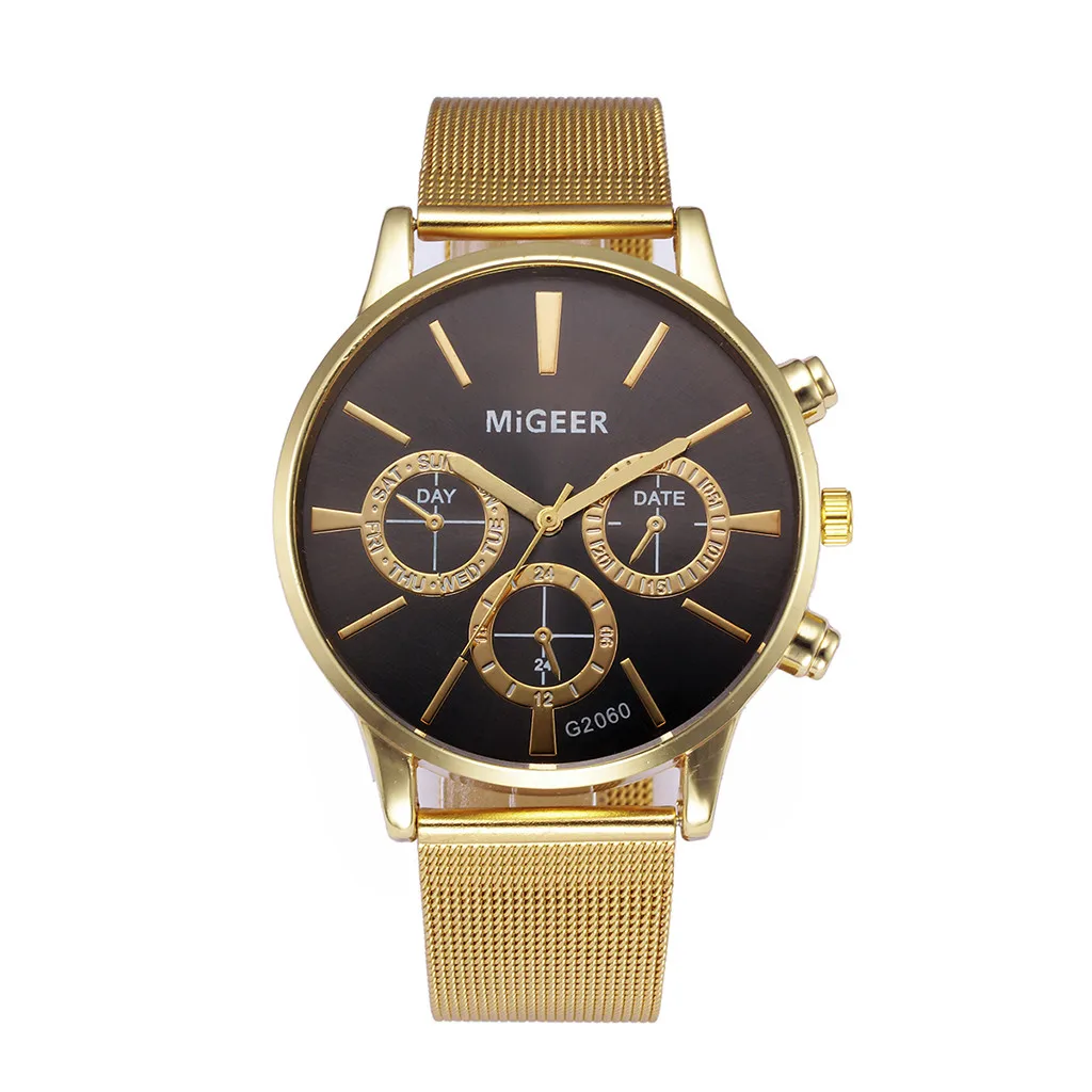 Мужские классические часы наручные reloj hombre со стальным ремешком кварцевые