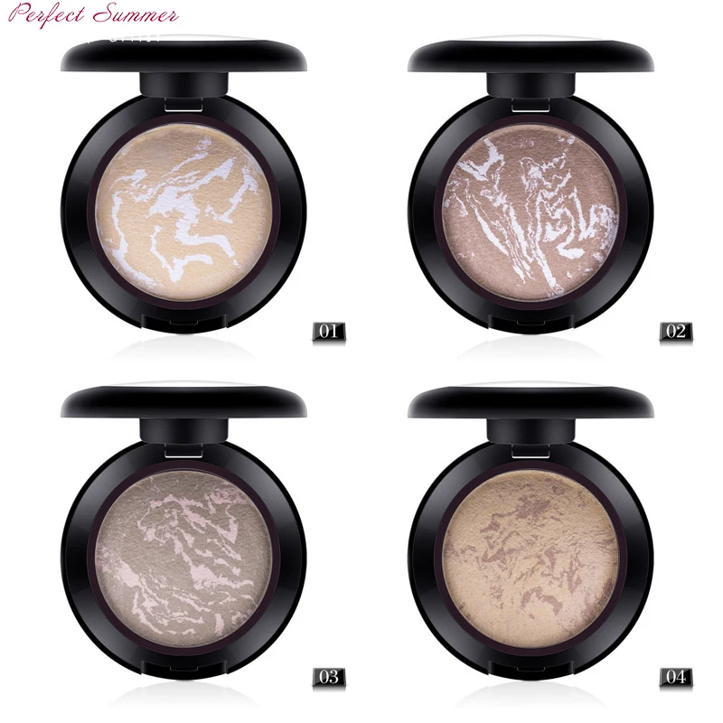

Face Makeup Concealer Baked Powder Brand Comestic Baking Bronzers Highlighters Powder Natrual Face Foundation Powder 4 Colors