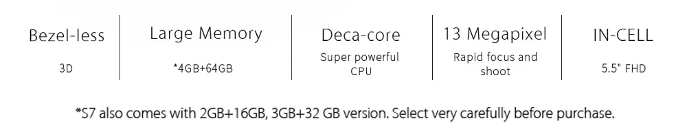 Большая батарея! 64G rom X20 Deca Core 4G ram Мобильный телефон Android 6,0 5,5 дюймов FHD 13 МП камера сенсорная