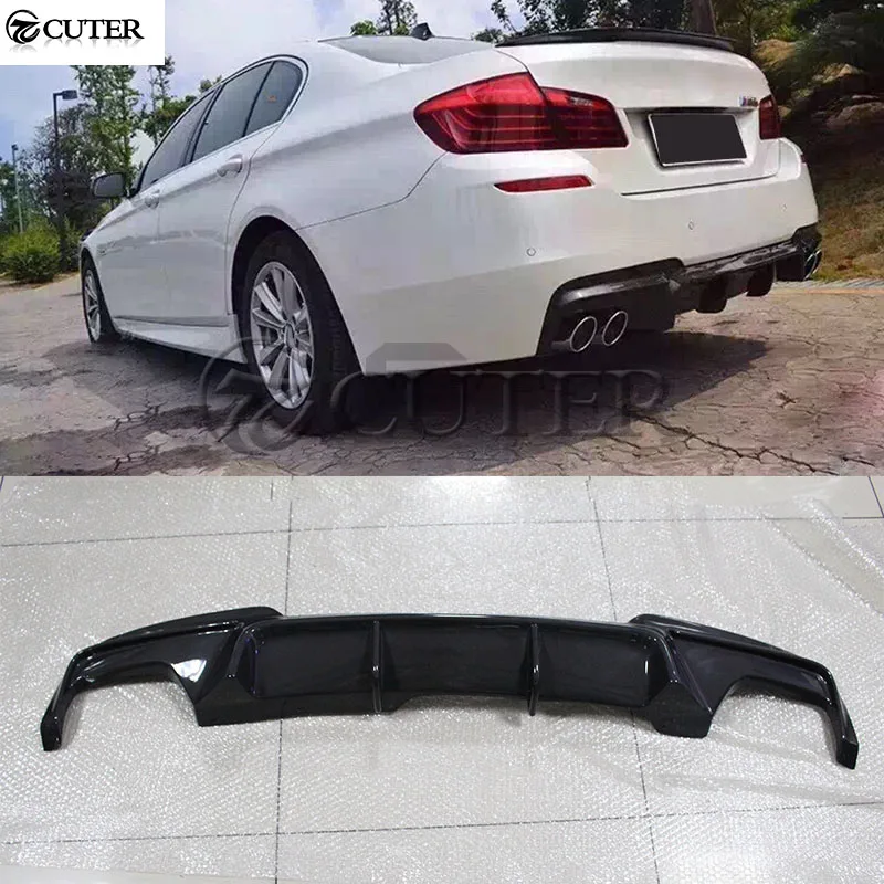 F10 5 серия углеродного волокна задний бампер для губ диффузор BMW 525i 530i M TECH 10