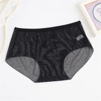 

Ixuejie Super Sexy Full Transparent Women Underwear L XL 3XL Plus Size Panties Ladies Briefs Mid Waist