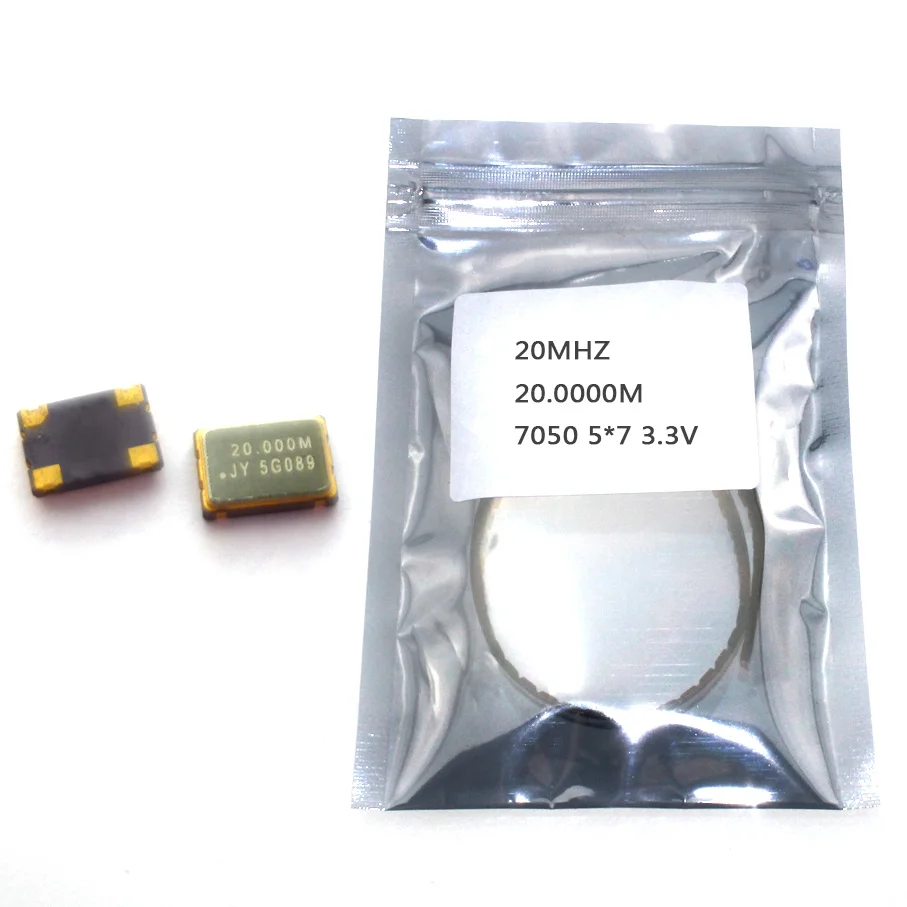 

10pcs SMD 5070 active crystal oscillator OSC 20MHZ 20.0000M 7050 5*7 3.3V 25PPM