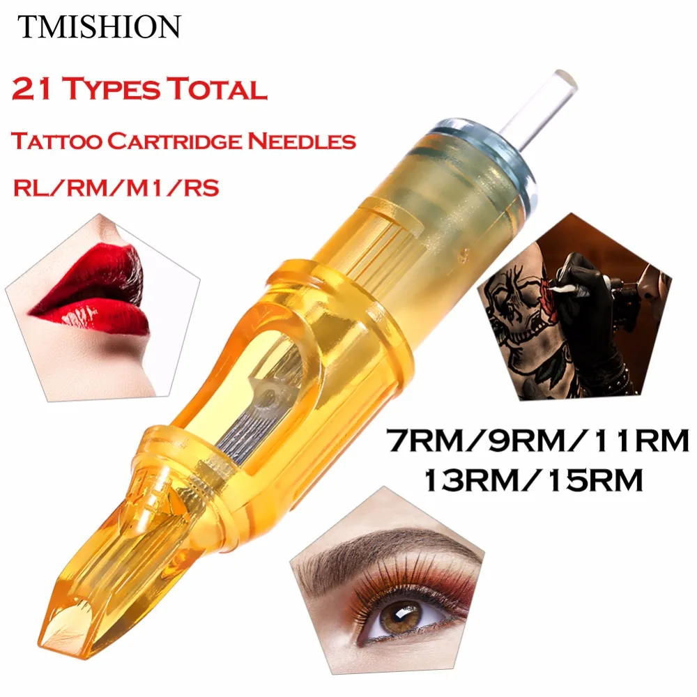 

Newest 10pcs Disposable Sterilized Tattoo Cartridge Needles For Semi-Permanent Makeup Tattoo Gun Machine 7RM/9RM/11RM/13RM/15RM