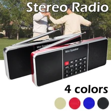 Портативный L-288 цифровой радио AM/FM двойной Bluetooth колонки Громкая связь 3,5 мм AUX линейный вход MP3-плеер TF/SD карта светодиодный экран