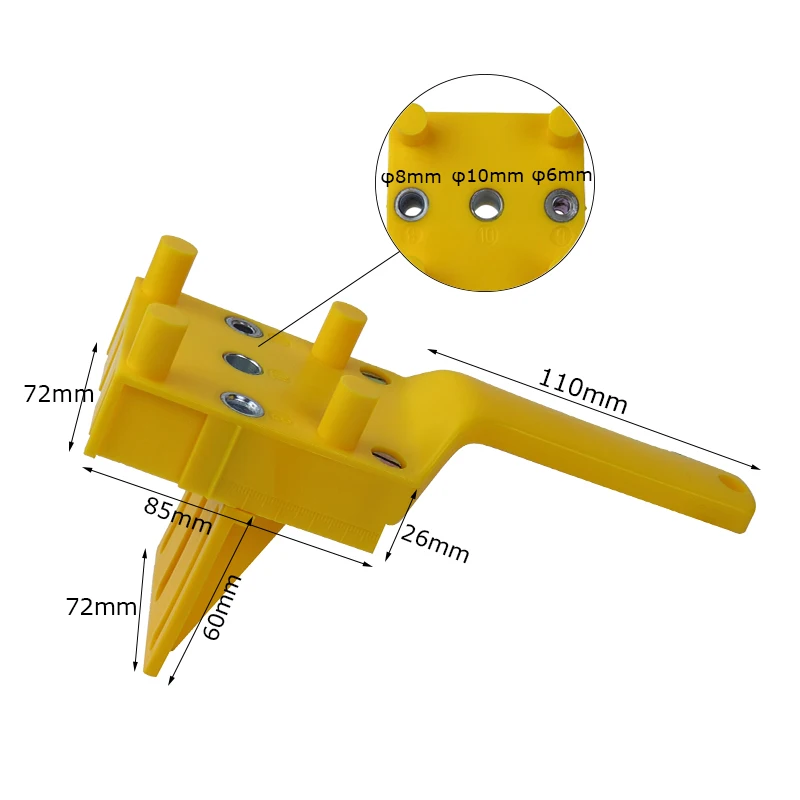 Быстрый дерева устройство Doweling АБС-пластик Ручной Карманный Дырокол система 6/8/10 мм сверло перфоратора для столярных работ дюбель суставы