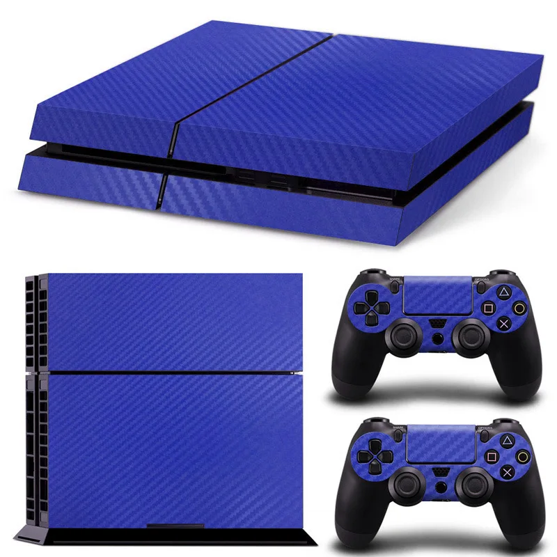 Наклейка-наклейка для PS4, Виниловая наклейка для консоли Playstation 4+ 2 контроллера, аксессуары для игр - Цвет: Blue