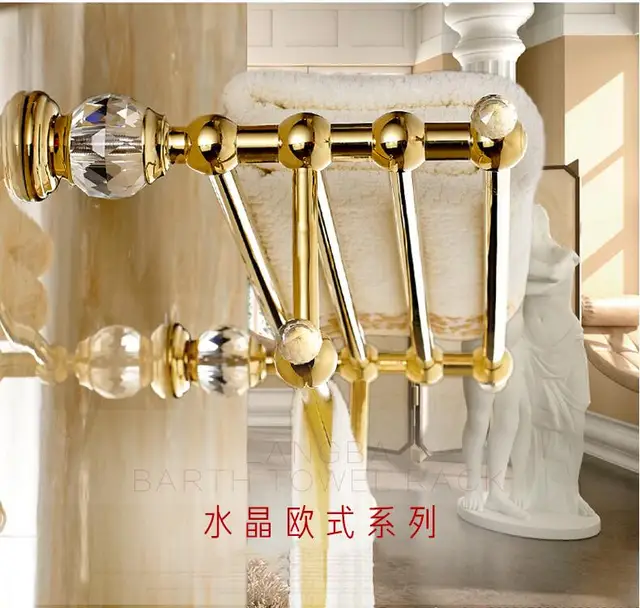 New Arrival Crystal Towel Rod Rack Shelf Fashion Bathroom New Arrival Crystal Towel Rod Rack Shelf Fashion Bathroom Accessories Luxury Bath Holder