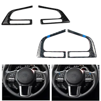 

2PCS 3D Carbon Fiber Interior Steering wheel cover trim Sticker Decal For Subaru Forester 2016-2018 2017 New