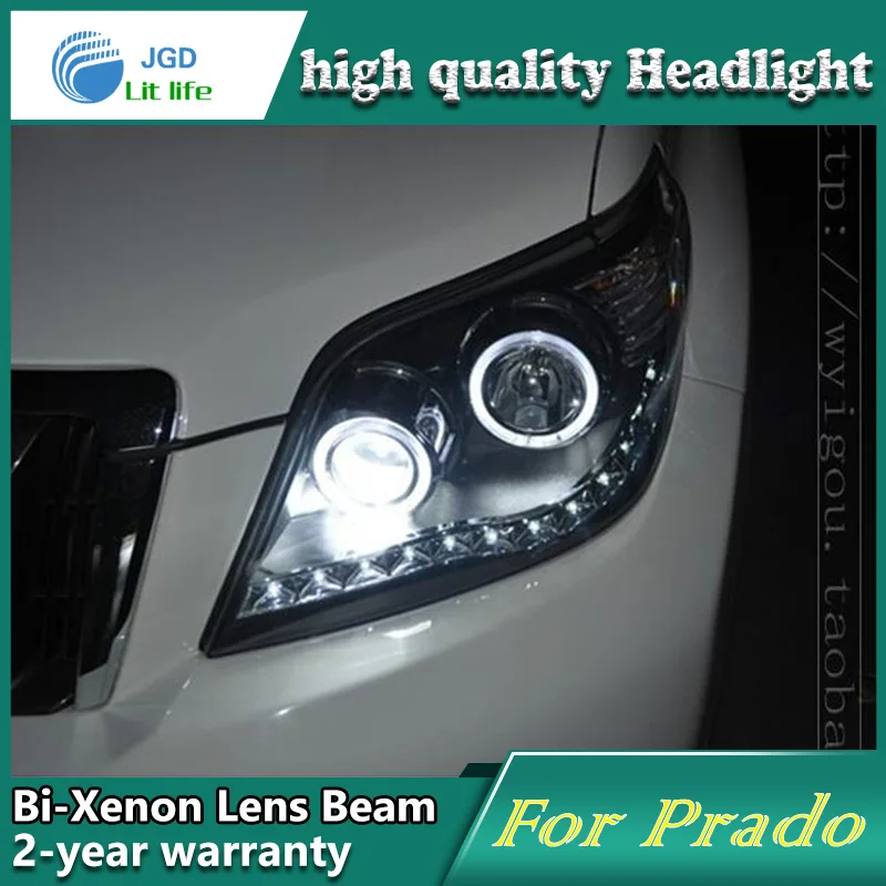 

Car Styling Head Lamp case for Toyota Prado 2012 LED Headlights DRL Daytime Running Light Bi-Xenon HID Accessories
