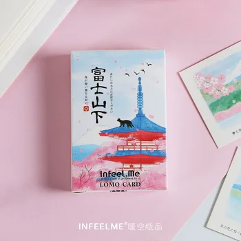 

Fuji 28Pcs\LOMO card DIY cute creative fun greeting card blank message card mini postcard student stationery office supplies