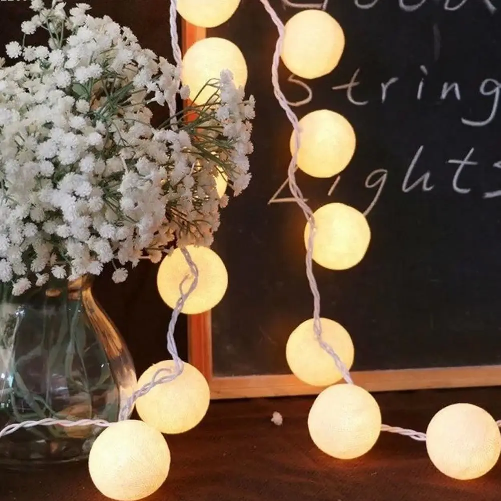 Cotton balls fairy string lights koop goedkope cotton balls fairy ...