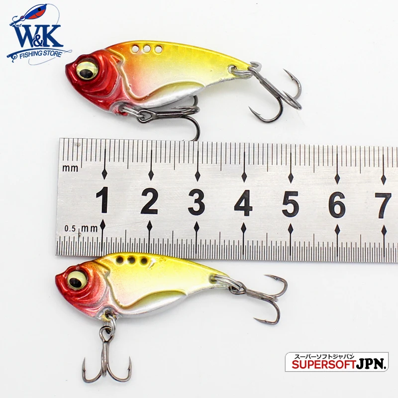 WK Hard Fishing Lure VIB Easy Fishing Tips Cuprum Alloy Action Twitching Jerkbaits Inshore Lures Metal VIB