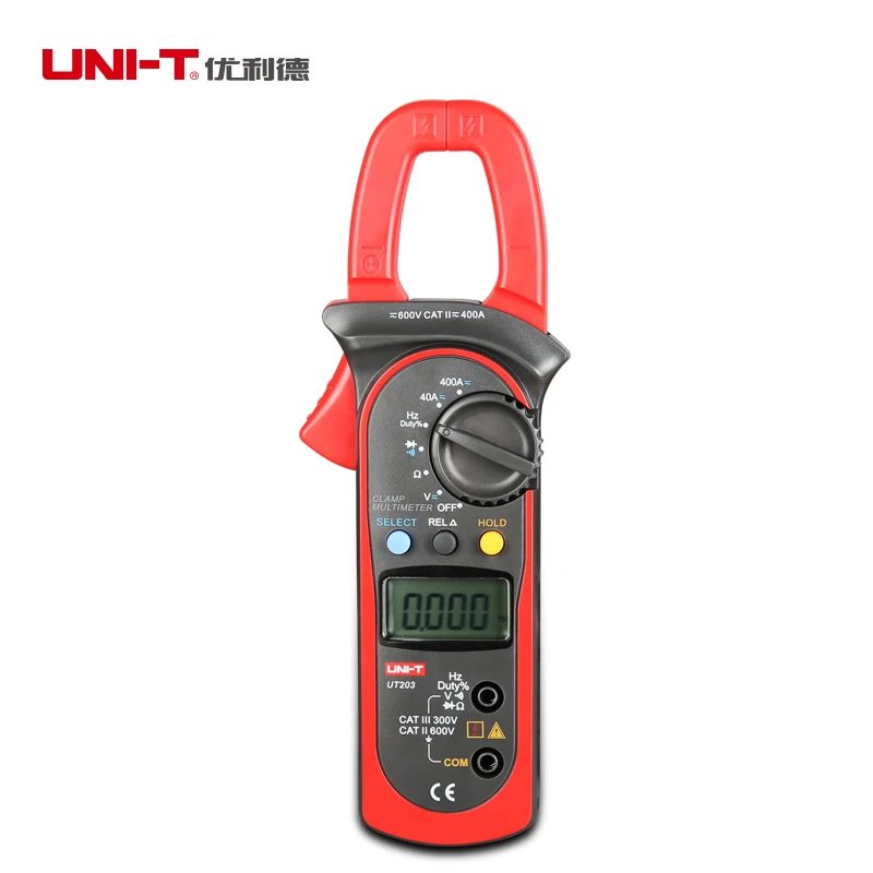 

New UNI-T UT203 Clamp Multimeter Frequency/duty Cycle Measuring Data Hold DC AC Current Voltmeter 400A+ Mini Mode