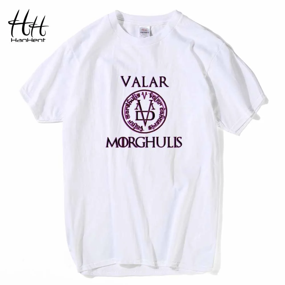 

HanHent game of thrones creative design print t shirt men cotton casual fashion funny tops summer t-shirt white loose tshirts
