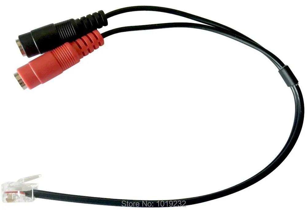 Free Shipping Convert PC headset adapter to be RJ9 plug connector