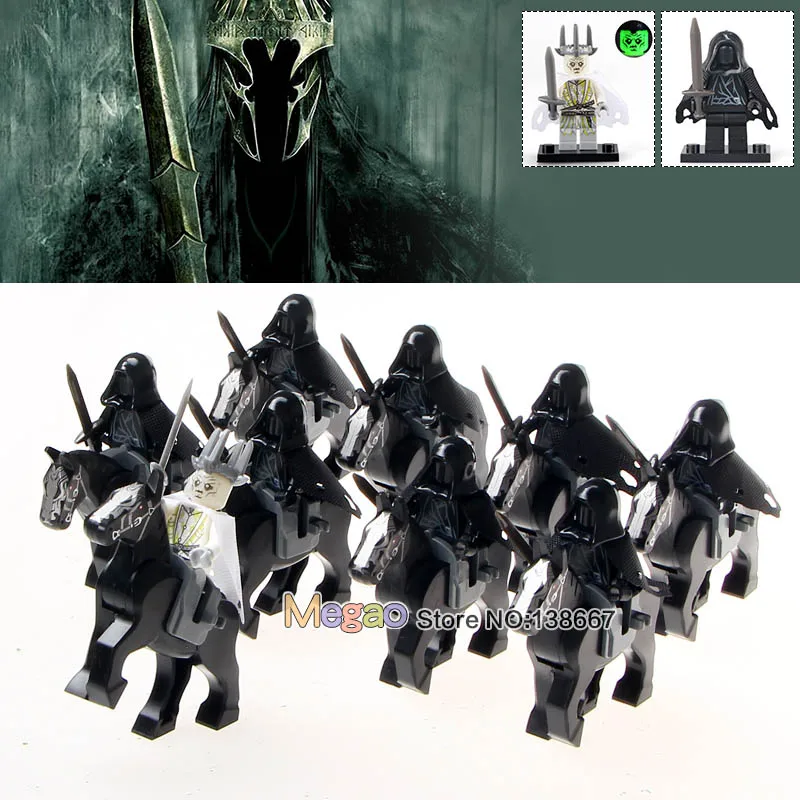 

18pcs/lot WM1016 Ring Witch-king of Angmar Wraith Lord of the Rings Attack on Wethertop Building Blocks Children Toys