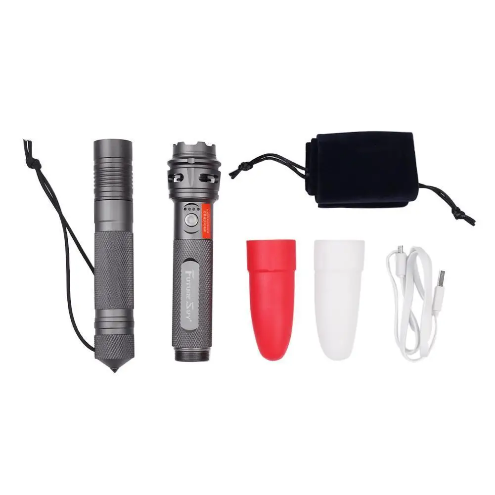 

High Light Multi-function Colorful Strobe Light Flashlight Outdoor emergency portable flashlight
