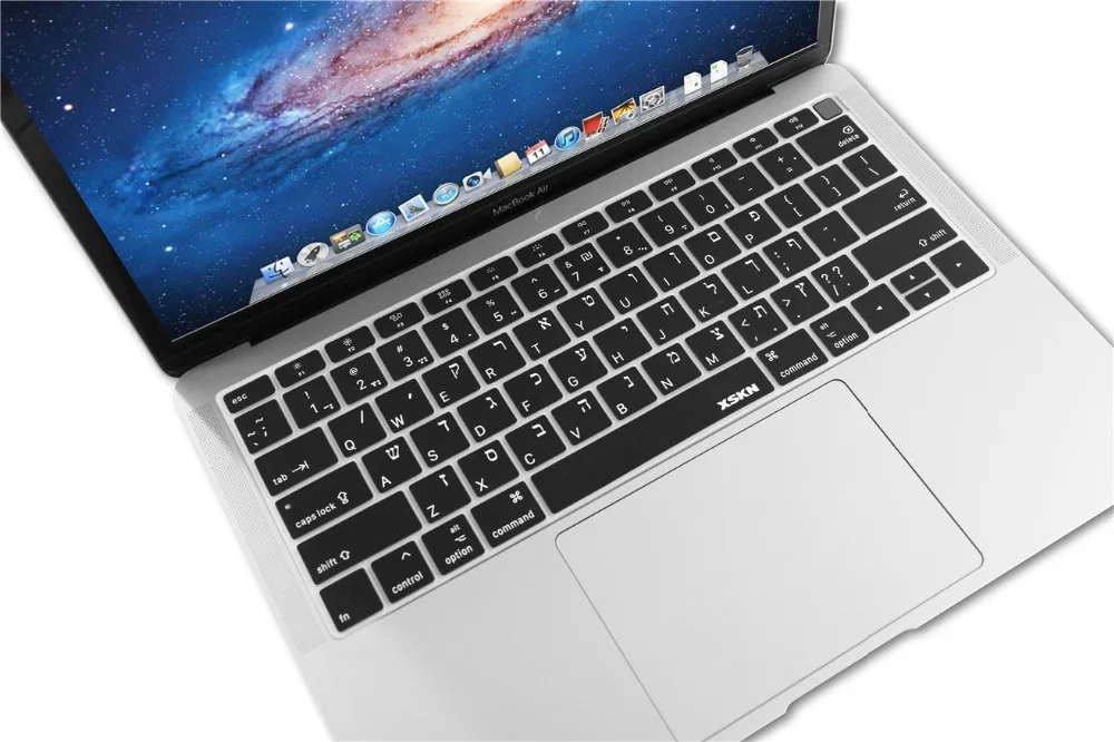 XSKN Иврит Клавиатура чехол для нового MacBook Air 1" с сенсорным ID retina дисплей A1932( выпуск) Мягкий сенсорный ультра тонкий чехол