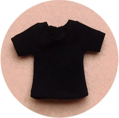 Новая Одежда для кукол Blyth, модная короткая футболка/комбинезон, комбинезон для куклы, одежда для 1/6, аксессуары для кукол(fit ob24 azone blyh 1/6 Doll - Цвет: black shirt
