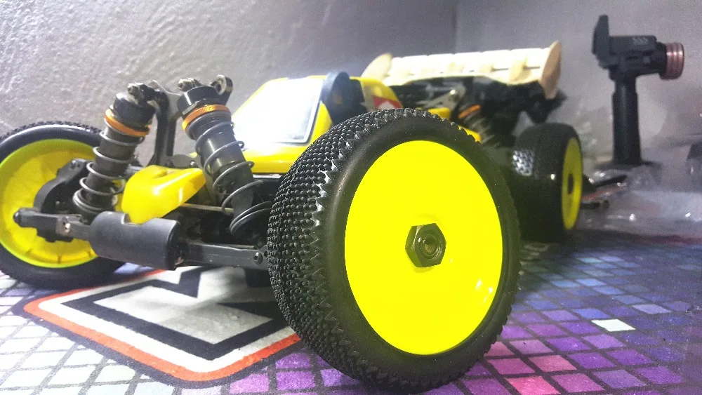 4 шт. gwolf 1/8 RC багги Грузовик внедорожная шина нейлон плюс Твердые тяговые колеса