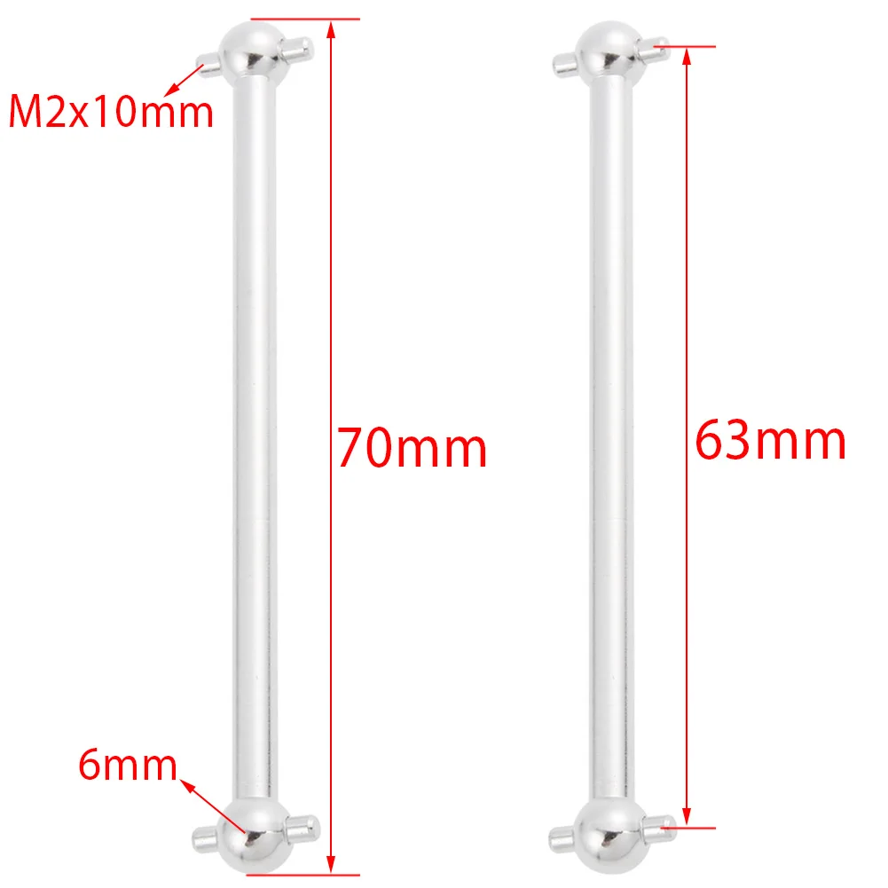 2 шт. стальной металлический Радиоуправляемый автомобильный приводной вал Dogbone 61 мм 63 мм 70 мм 77 мм 84 мм 86 мм 89,5 мм 101 мм - Цвет: Size 3