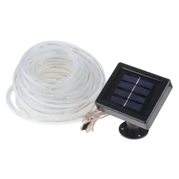 

Waterproof 12M Solar Christmas Led Lighting Rope PVC TUBE 100 Led String Fairy Garden Wall Light Wedding Party (Blue)