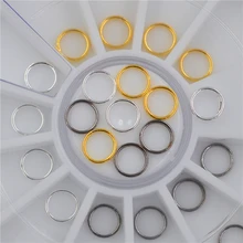 Gold slver black 3D metal Hollow Circle Rhinestone Wheel Nail Art Tips Jewelry Decoration DIY Manicure Accessories Tools
