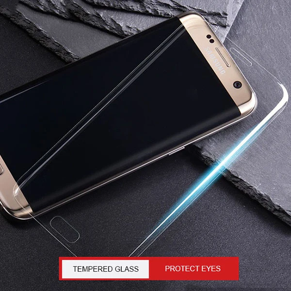 3D 9H Tempered Glass Screen Protector On The For Samsung Galaxy S6 S7