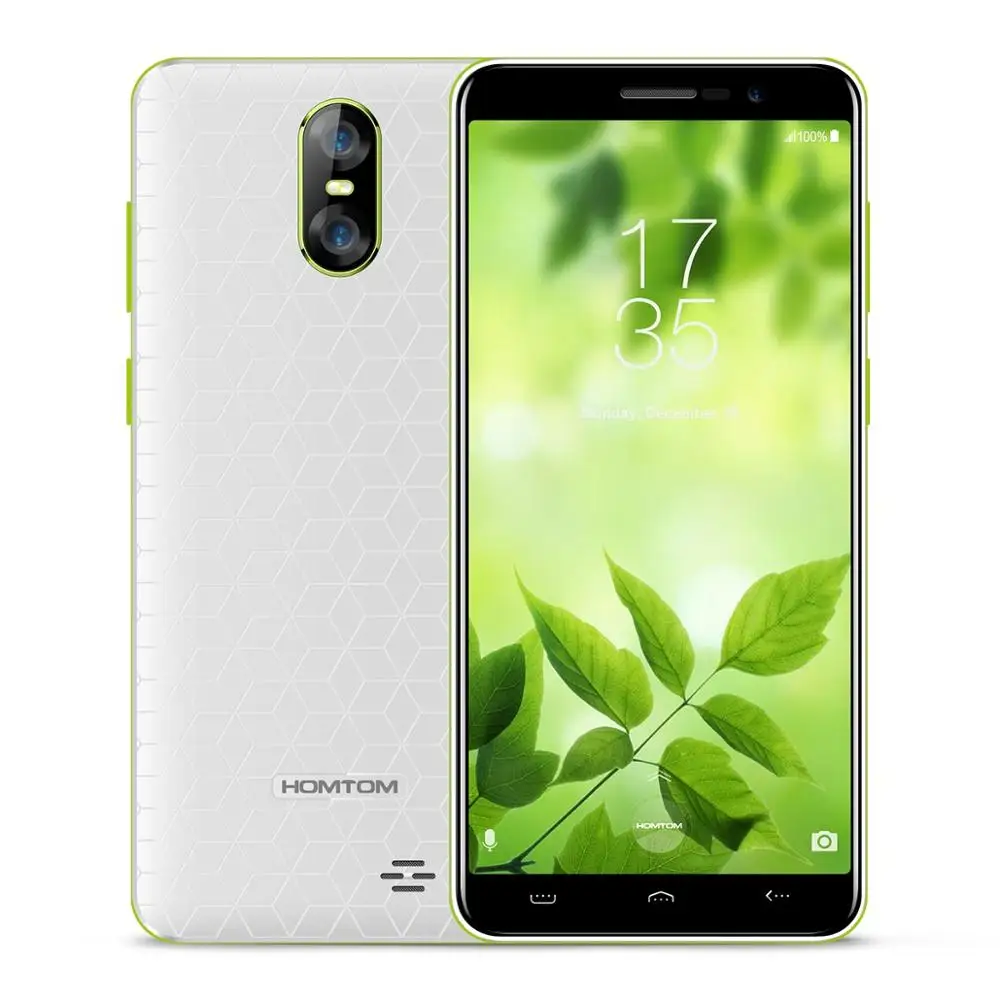 HOMTOM S12 18:9 дисплей смартфон 5,0 дюймов MTK6580 четырехъядерный Android 6,0 1G ram 8G rom 2750mAh двойная задняя камера 3G мобильный телефон - Цвет: White