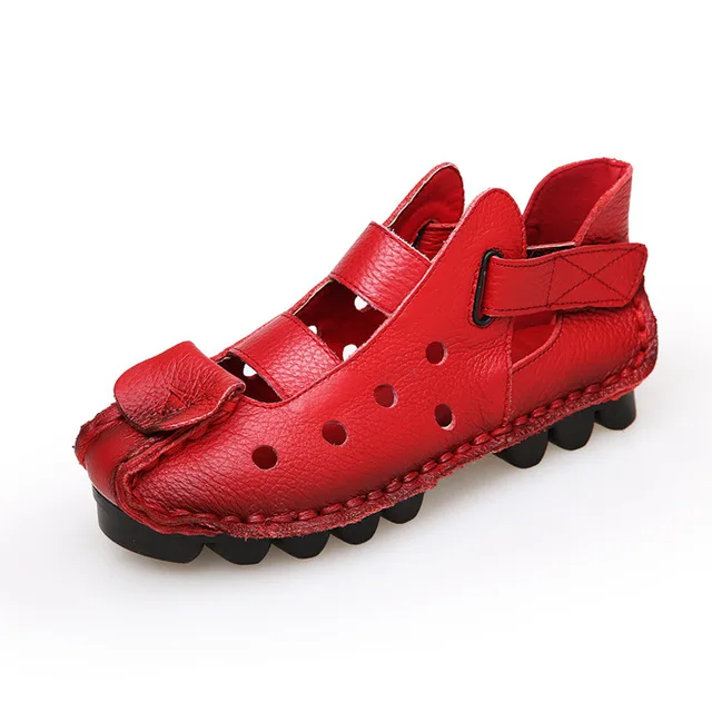 TIMETANG/мягкая обувь из натуральной свиной кожи на плоской подошве; кожаная обувь; однотонная повседневная женская обувь ручной работы в винтажном стиле - Цвет: Красный