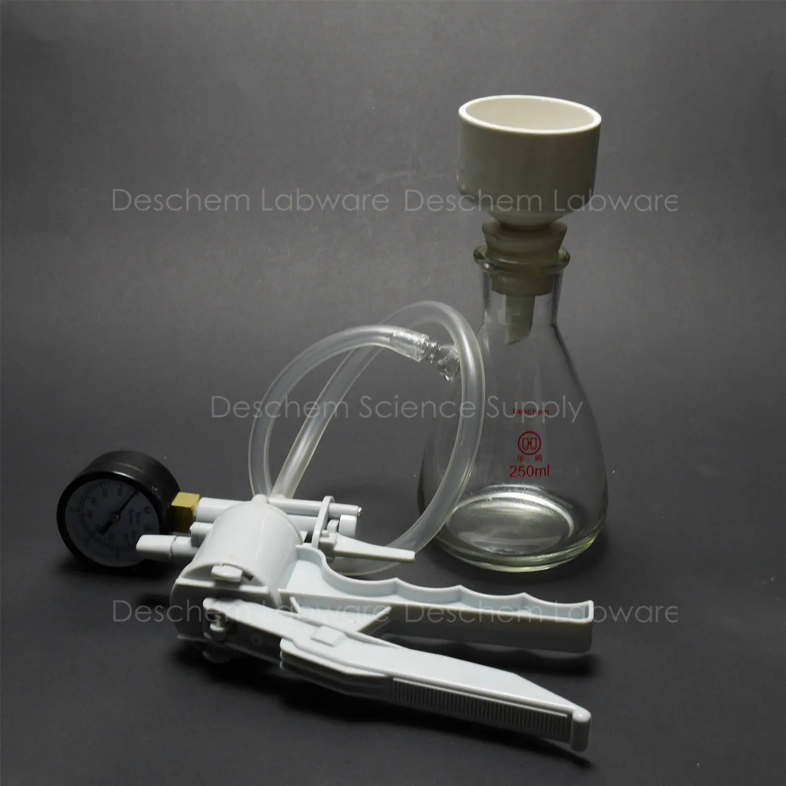 

250ml Filtration Set,Suction Flask Porcelain Funnel Vacuum Pump Filter Paper