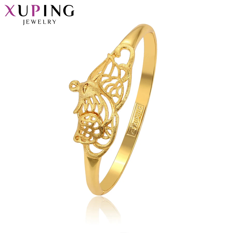 

Xuping Fashion Jewelry Vintage Style Pure Gold Color Plated Bangles for Women Girls Beautiful Party Gifts S123-52242