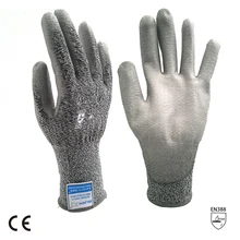 SAFETY-INXS 18 калибр PU покрытие уровень 3 ограненные защитные рабочие перчатки