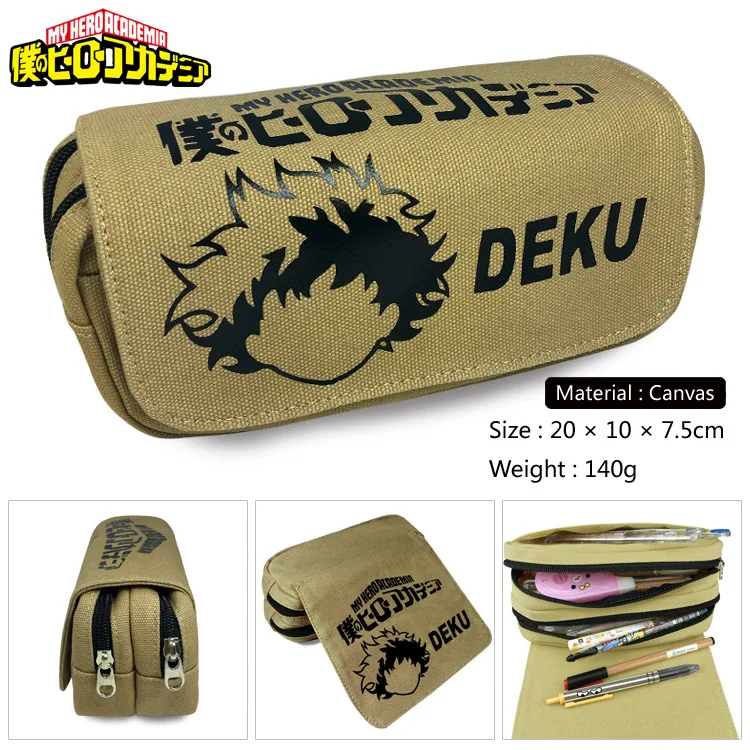 

IVYYE My Hero Academia Series Anime Cosmetics Bags Canvas Zipper School Pencil Case Storage Pen Bag Large Pouch Stationery New