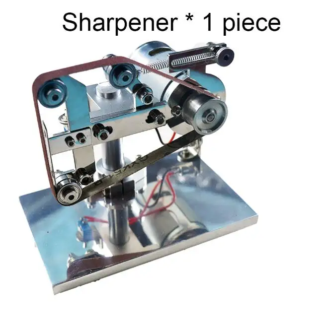 Электрическая профессиональная точилка для ножей, точилка для ножей и инструментов, мини-Настольная база с высококачественной абразивной лентой - Цвет: sharpener only