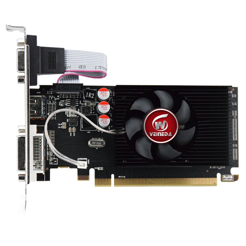 Veineda original HD6450 2GB DDR3 64Bit 625/1000MHz DVI VGA for normal PC and small PC Refurbished cars