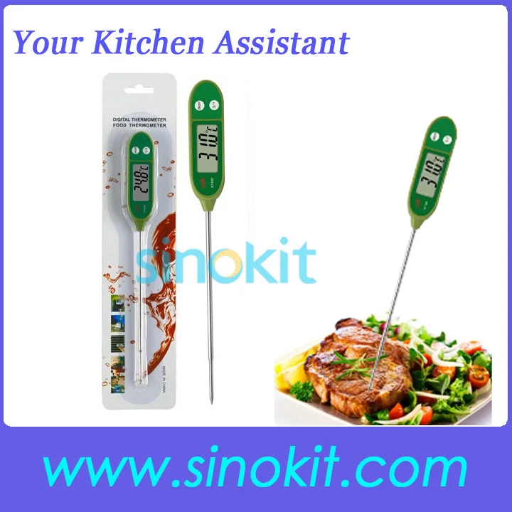 

LCD Display Food Thermometer with Reading Holder for Cooking Food Probe Meat Free Shipping KT-400