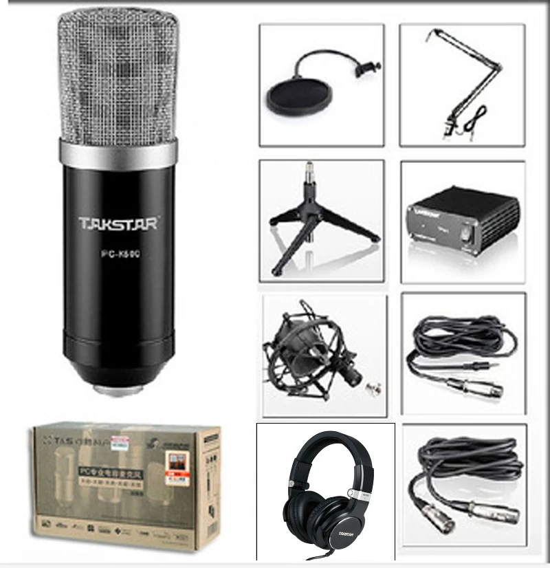 Новый студийный набор для записи профессиональный микрофон + Takstar HD5500 бесплатная