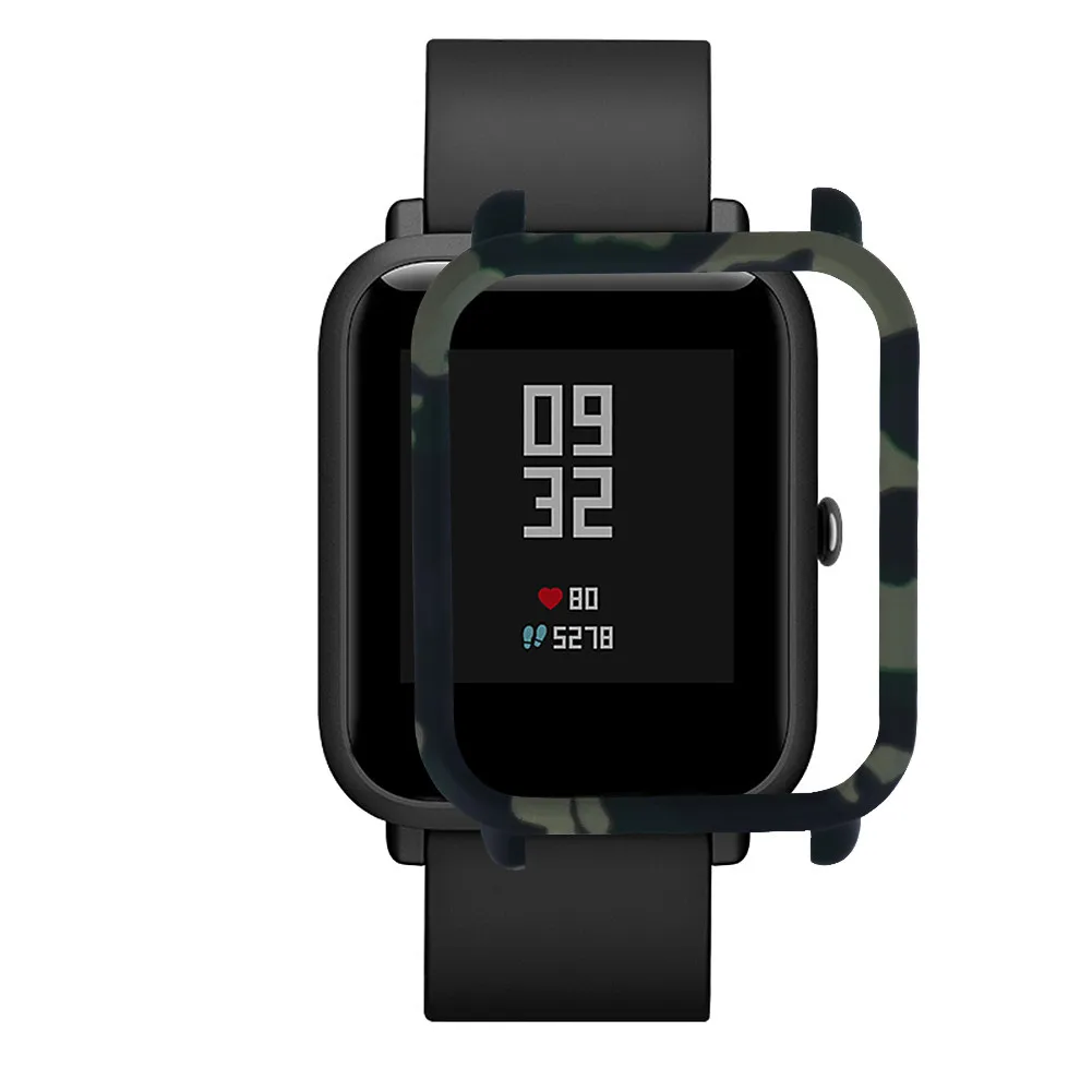 Модные камуфляжные узоры тонкая рамка чехол для ПК защитный Huami Amazfit Bip Younth Watch