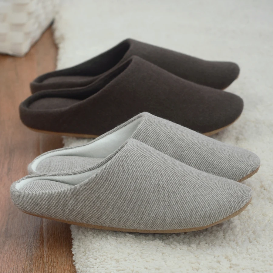 Free shipping high quality flannel soft outsole slippers wood floor
