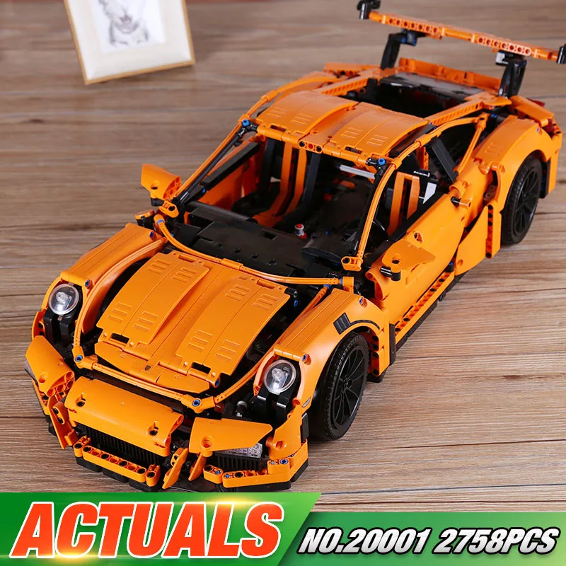 

DHL Technic Car Series The 42056 Orange Super Race Car Set Building Blocks Bricks Funny Toys For Kids Car Model Christmas Gift