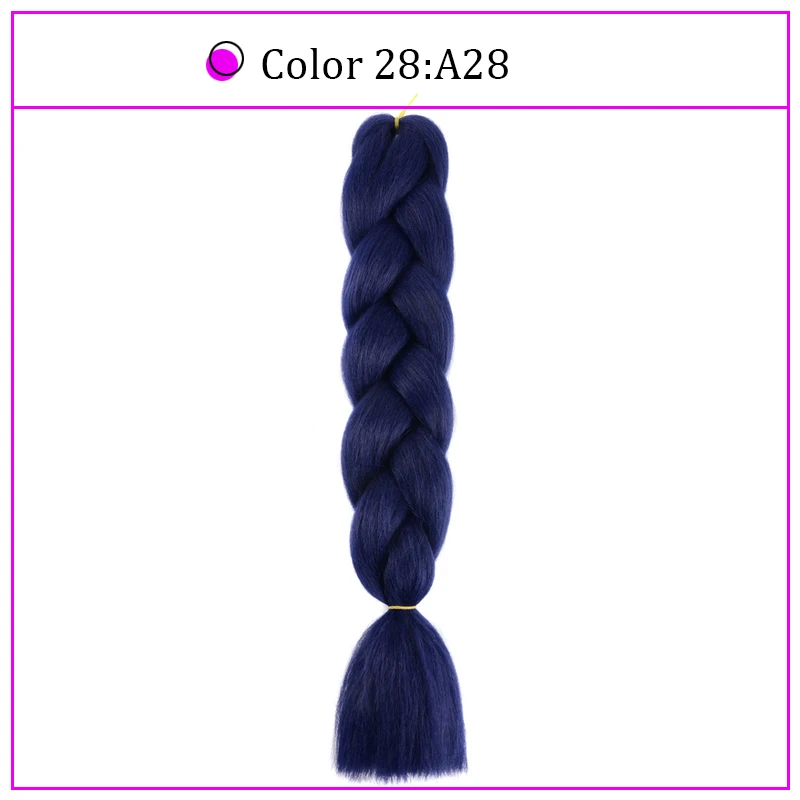 Yiyaobess 24 дюйма синтетические плетеные волосы 100 г/упак. волосы кроше для наращивания красный фиолетовый розовый серый синий черный jumbo оплетка - Цвет: 24/613