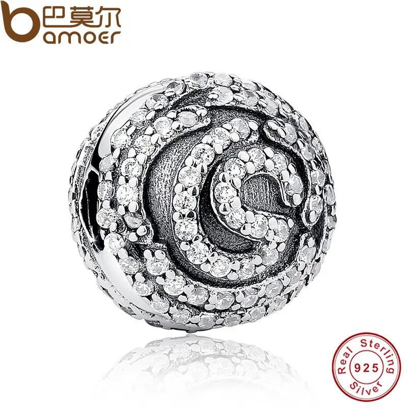 New Authentic 925 Sterling Silver Shimmering Rose Clip Charm Fit Bracelet Necklace with Clear CZ Jewelry