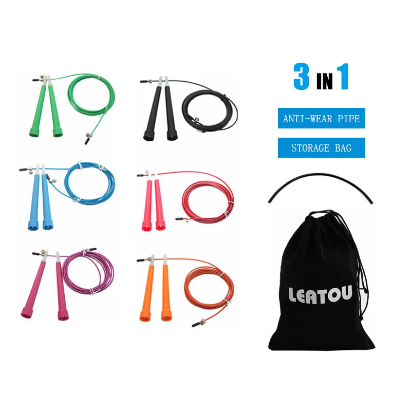 

3m High Speed Jump Rope Aerobic Steel Wire Skipping Crossfit Fitnesss Equimpment Exercise Workout skip