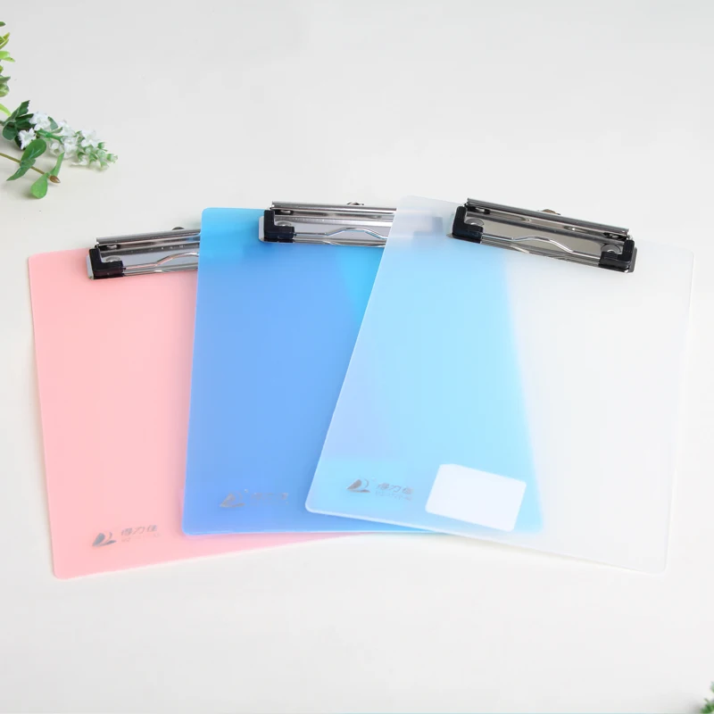 

A6 Clip file plastic board and metal clip document folder hard and Not bendable