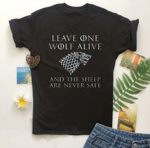 

sunfiz YF House Stark Sigil Shirt ,Vintage House Stark Shirt,men Unisex Shirt , Leave One Wolf Alive ,Men T Shirt Women Tees